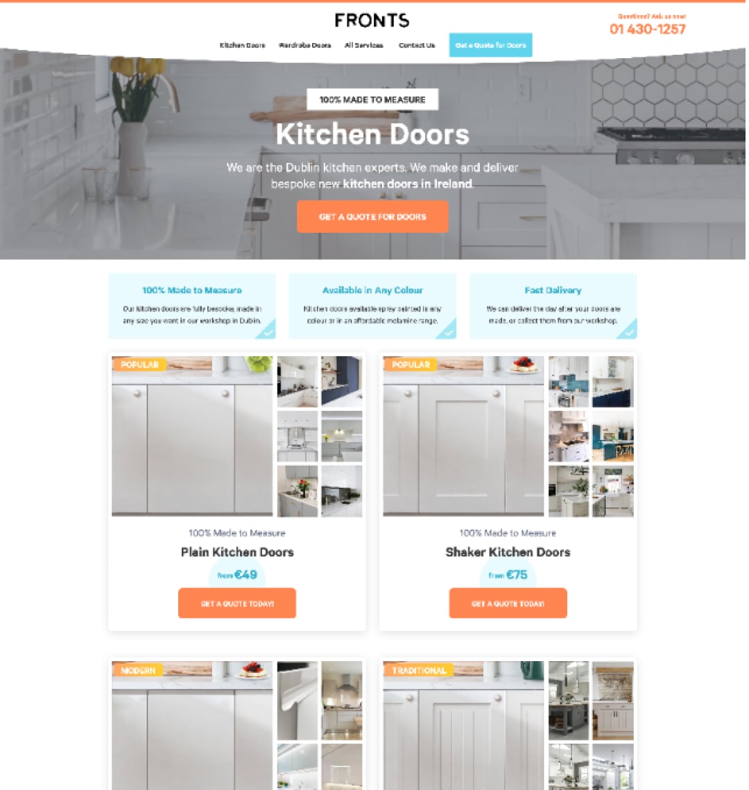 fronts - kitchen doors and wardrobe doors